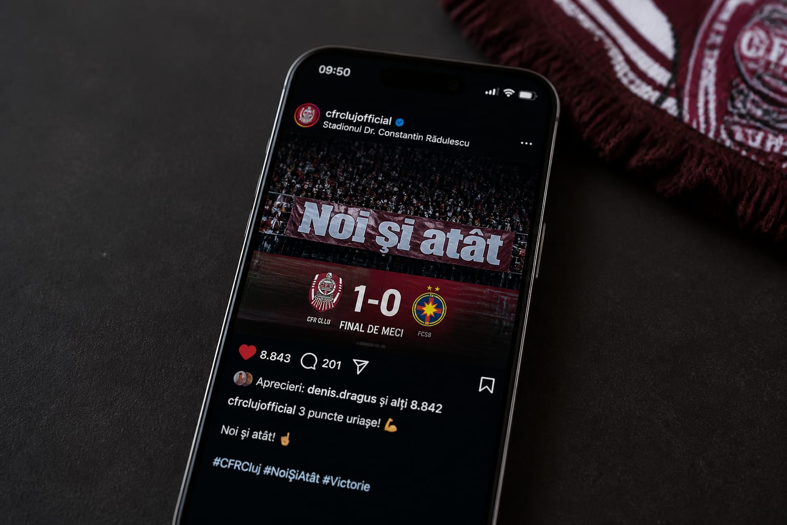 Denis Drăguș a apreciat pe o rețea socială victoria CFR Cluj împotriva FCSB