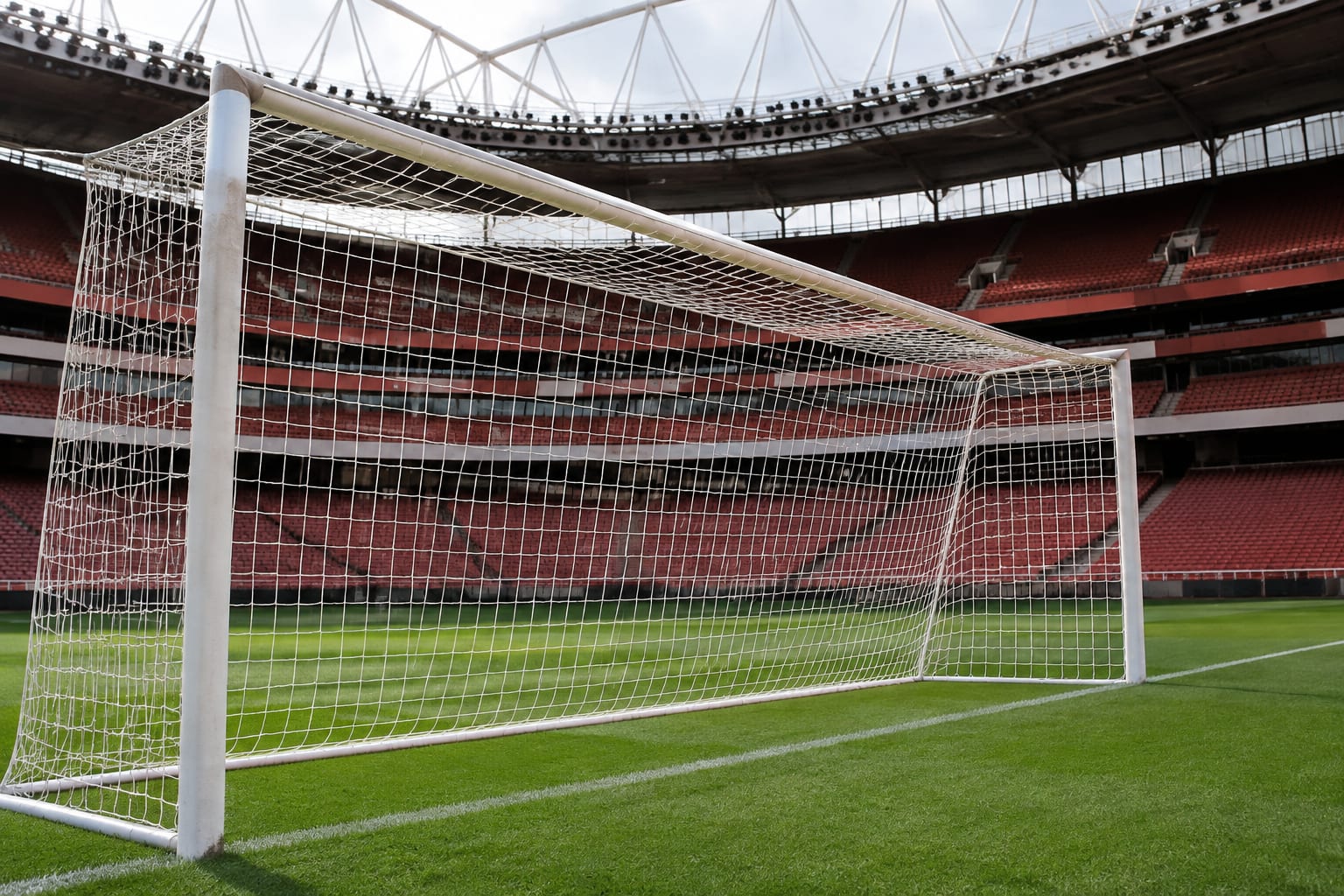 Poartă de fotbal pe Emirates Stadium